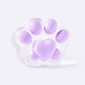 Clear Purple Heart Cat Paw