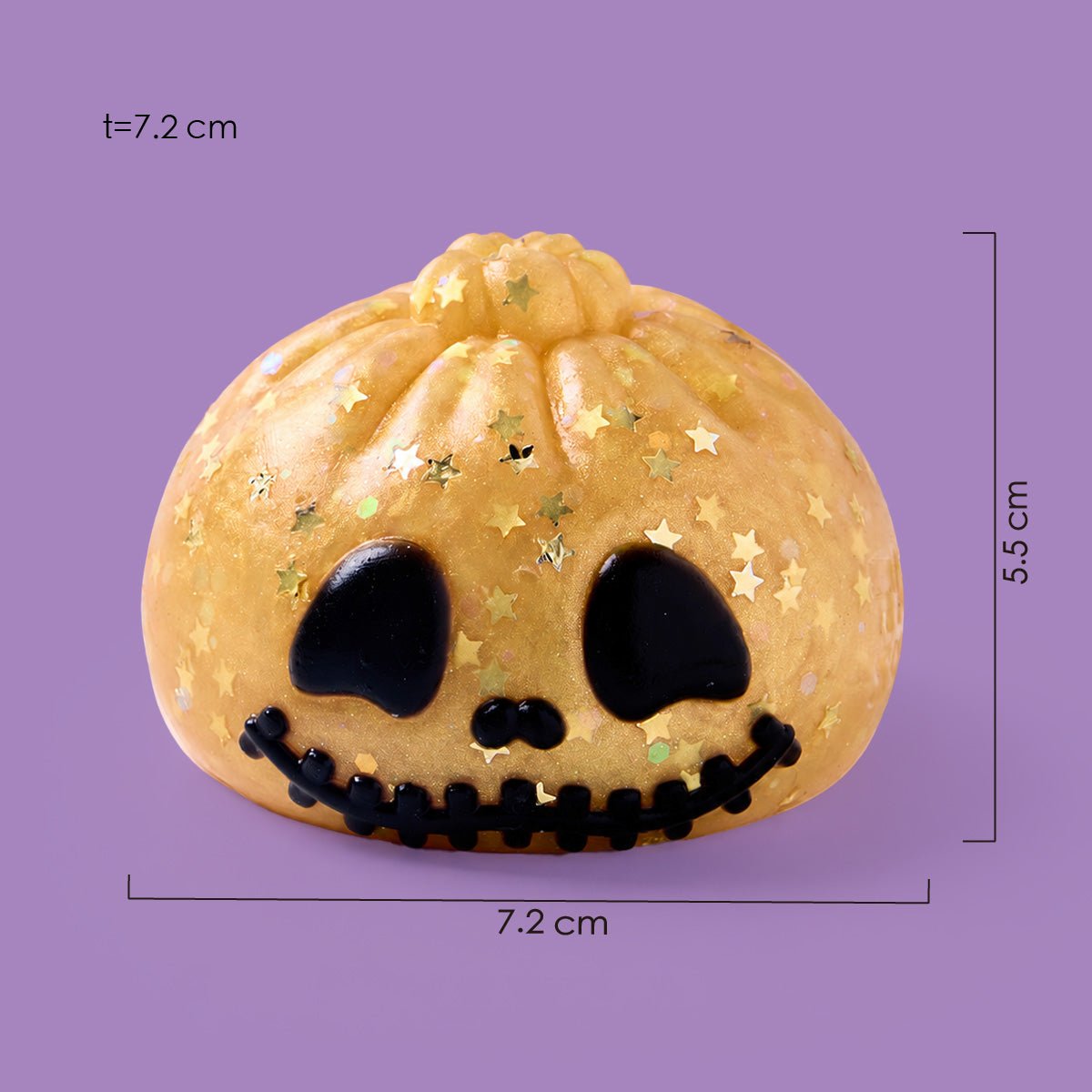 Halloween Pumpkin Skull Dumpling Silicone Taba Squishy 🎃