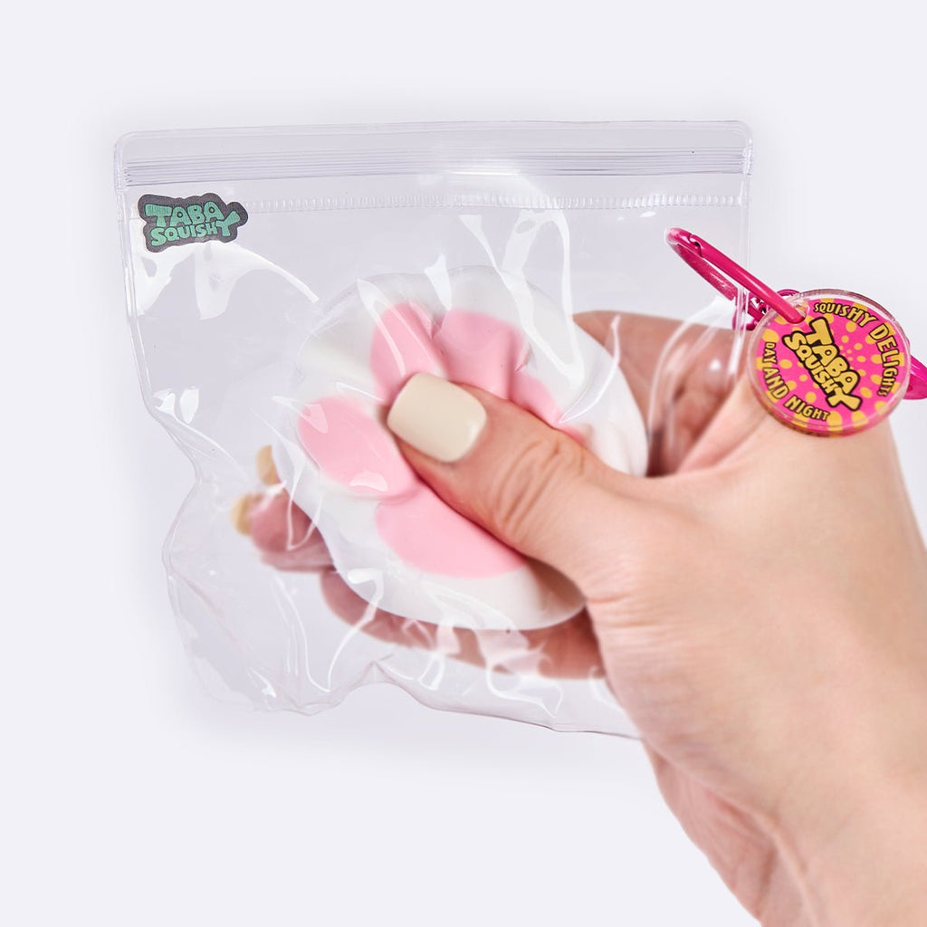 45g White-pink Paw Taba Squishy