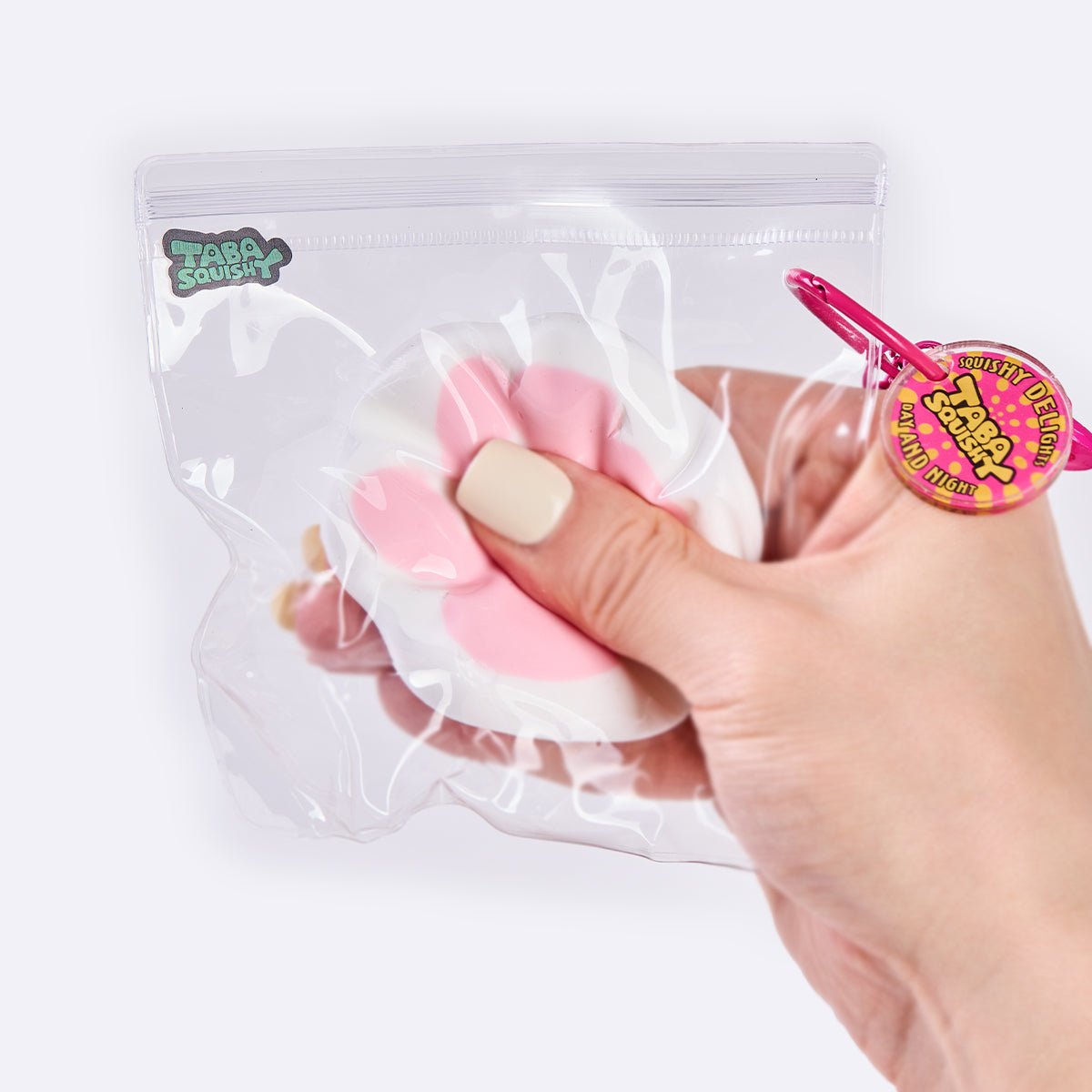 45g White-pink Paw Taba Squishy