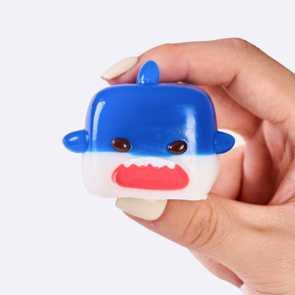 Dark Blue Shark Cube Taba Squishy
