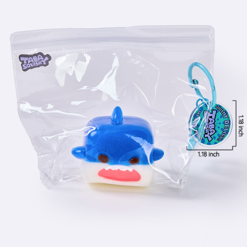 Dark Blue Shark Cube Taba Squishy