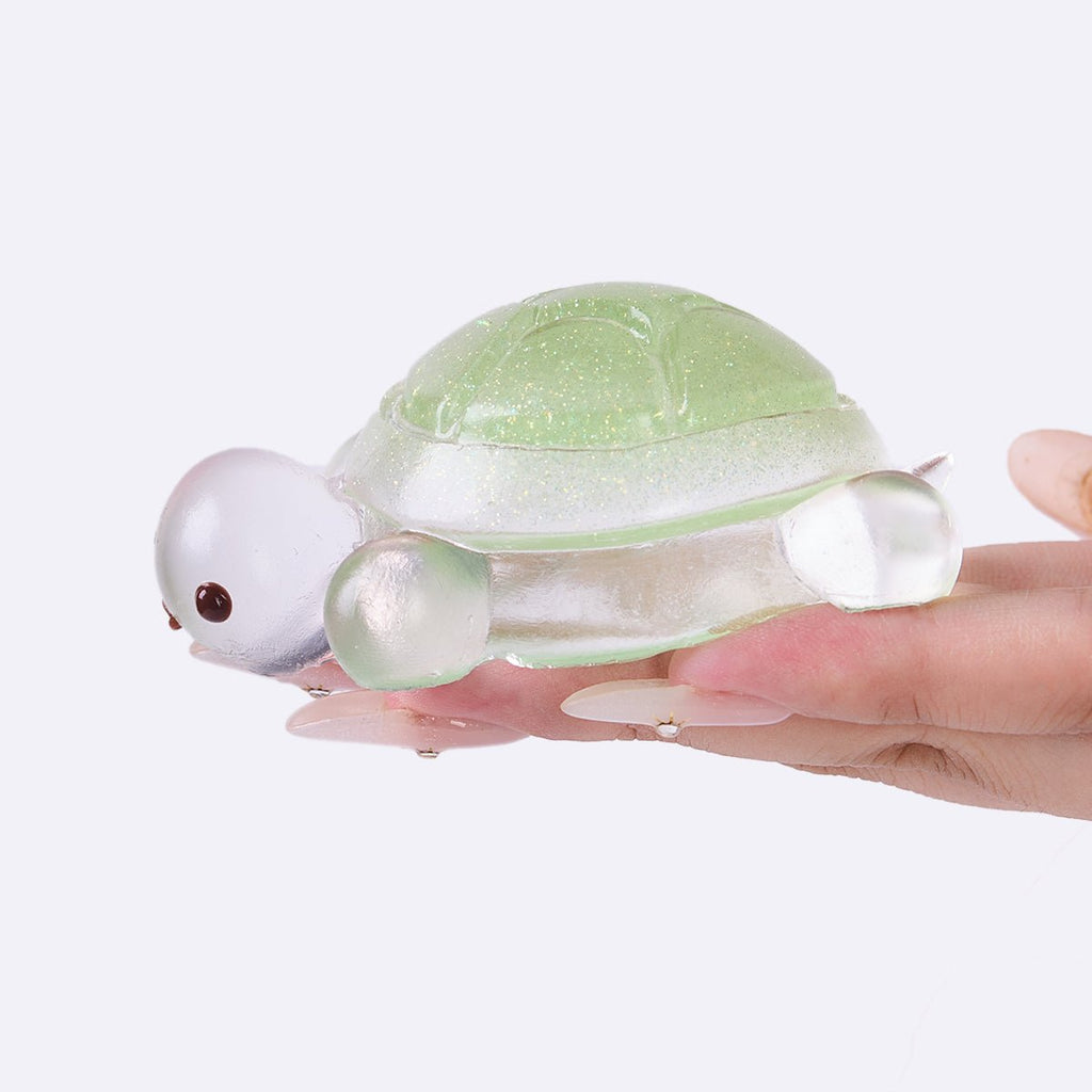Glitter Clear-green Turtle Taba Squishy