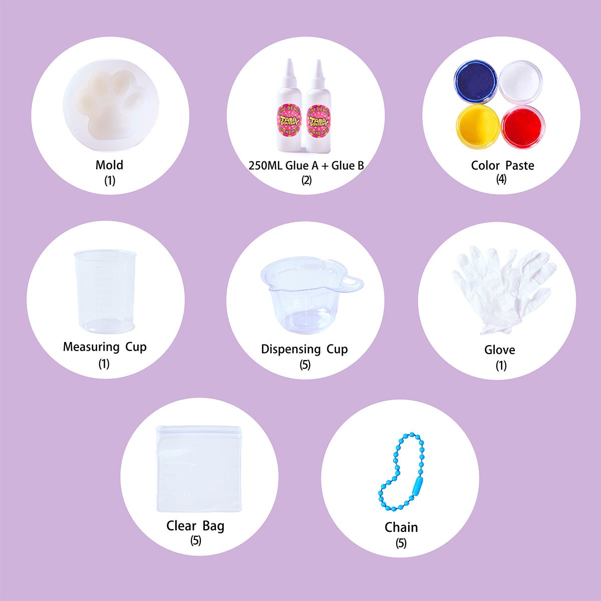 Paw Taba Squishy DIY Mold Set