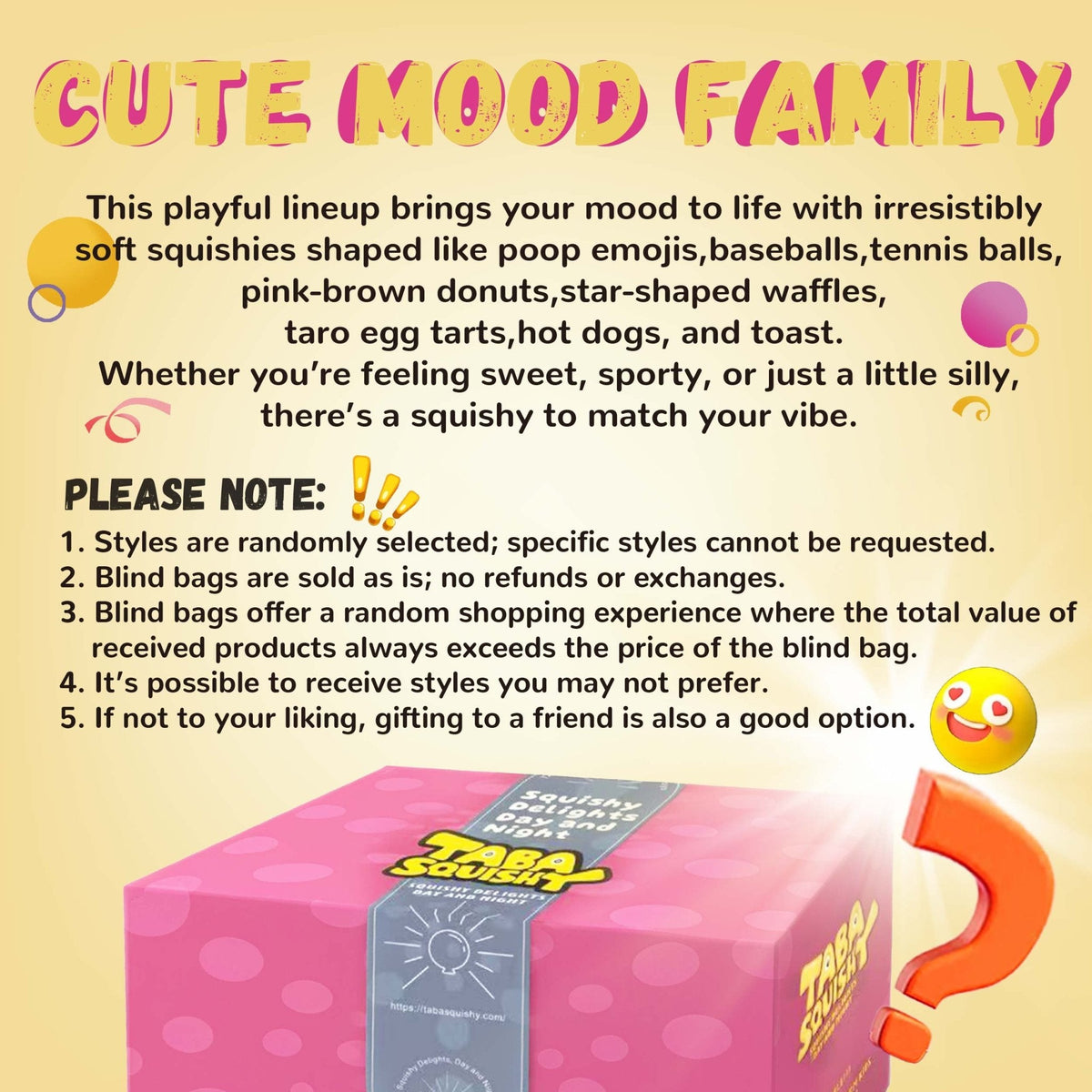 Cute Mood Blind Bag Taba Squishy