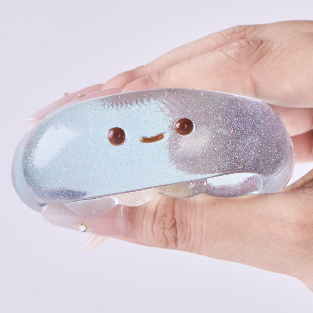 Glitter Transparent-blue Jellyfish Taba Squishy
