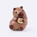 Brown Avocado Hug Capybara Taba Squishy