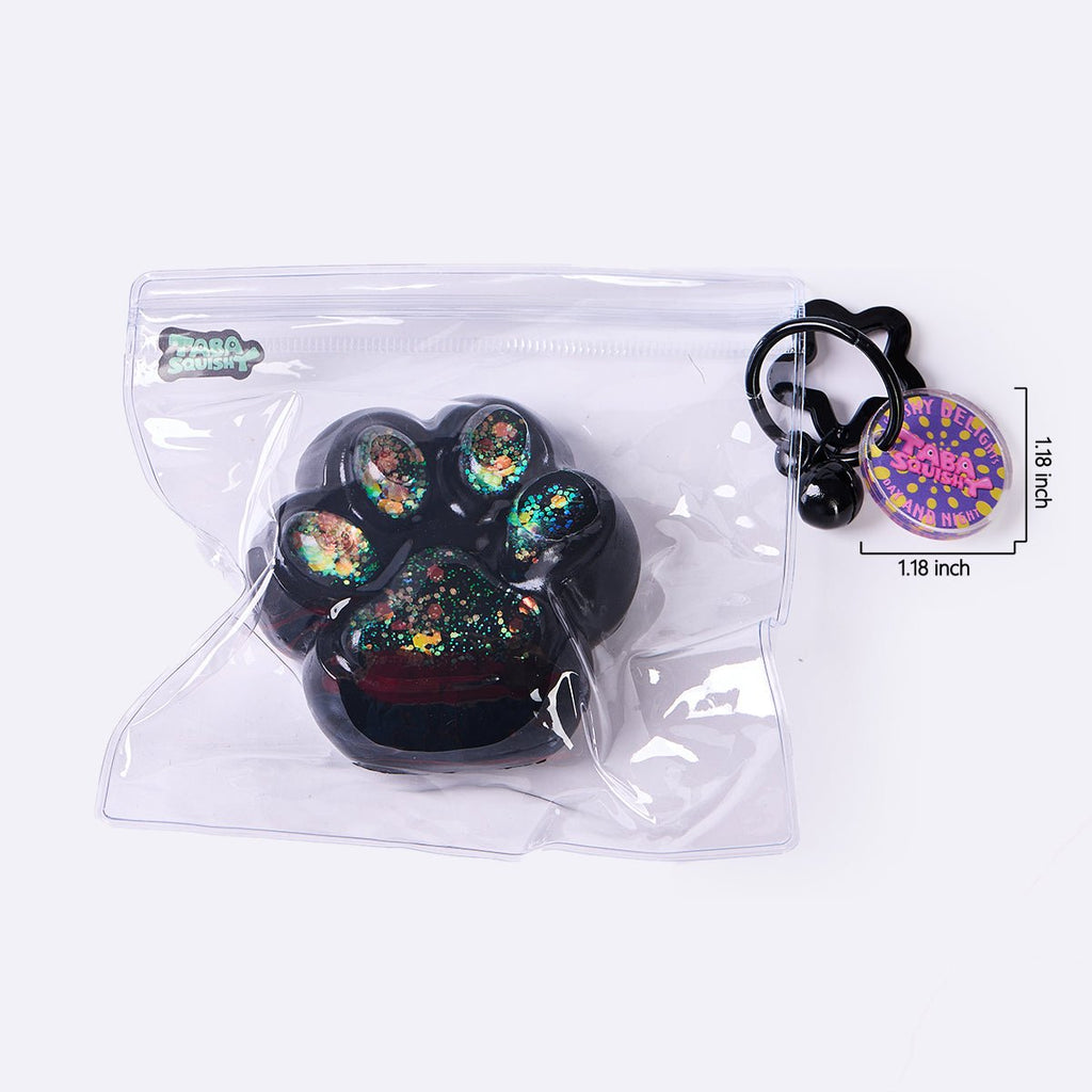 100g Black-bling Paw Taba Squishy