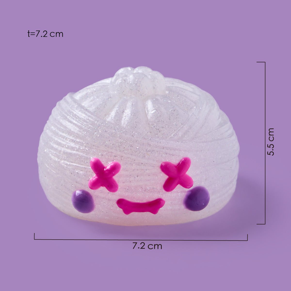 Halloween Stitched Ghost Dumpling Silicone Taba Squishy 👻