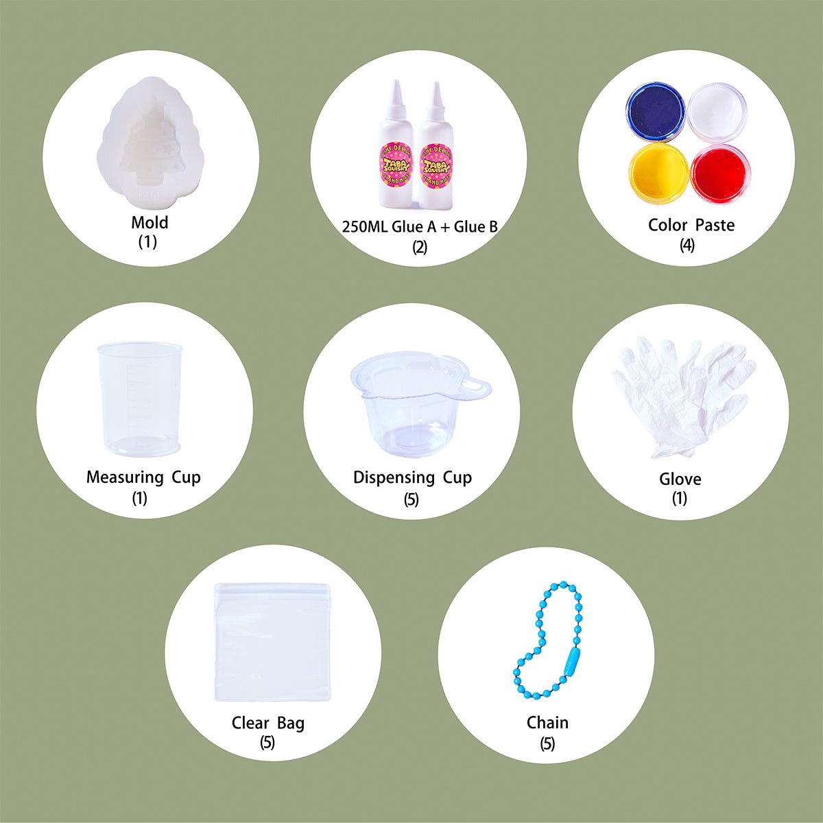 Christmas Tree Taba Squishy DIY Mold Set