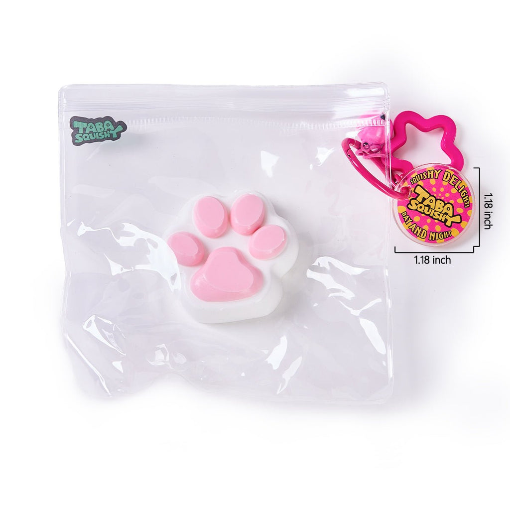 45g White-pink Paw Taba Squishy