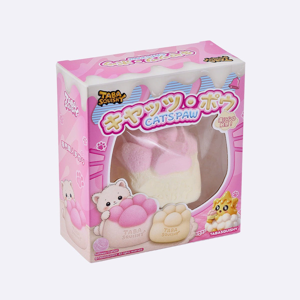 Pink Mochi Cat Paw Taba Squishy
