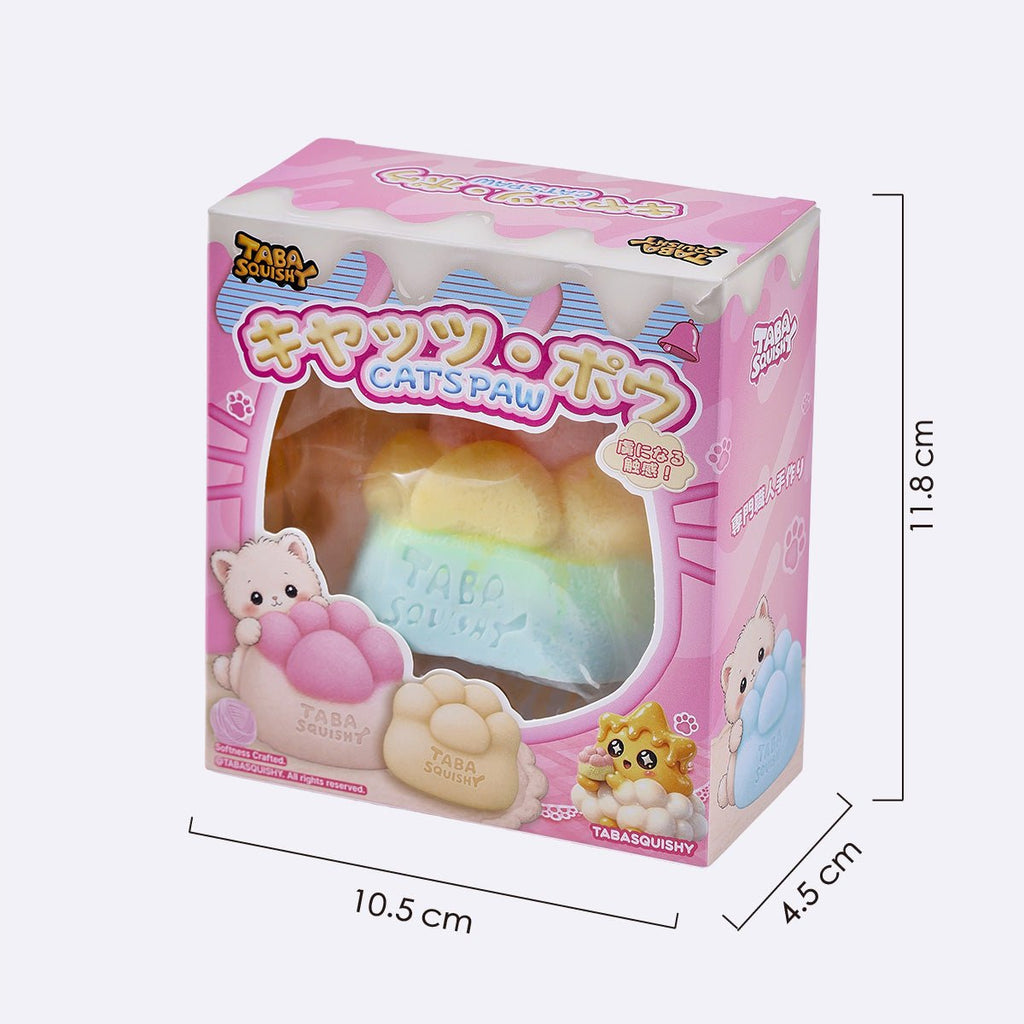 Rainbow Mochi Cat Paw Taba Squishy